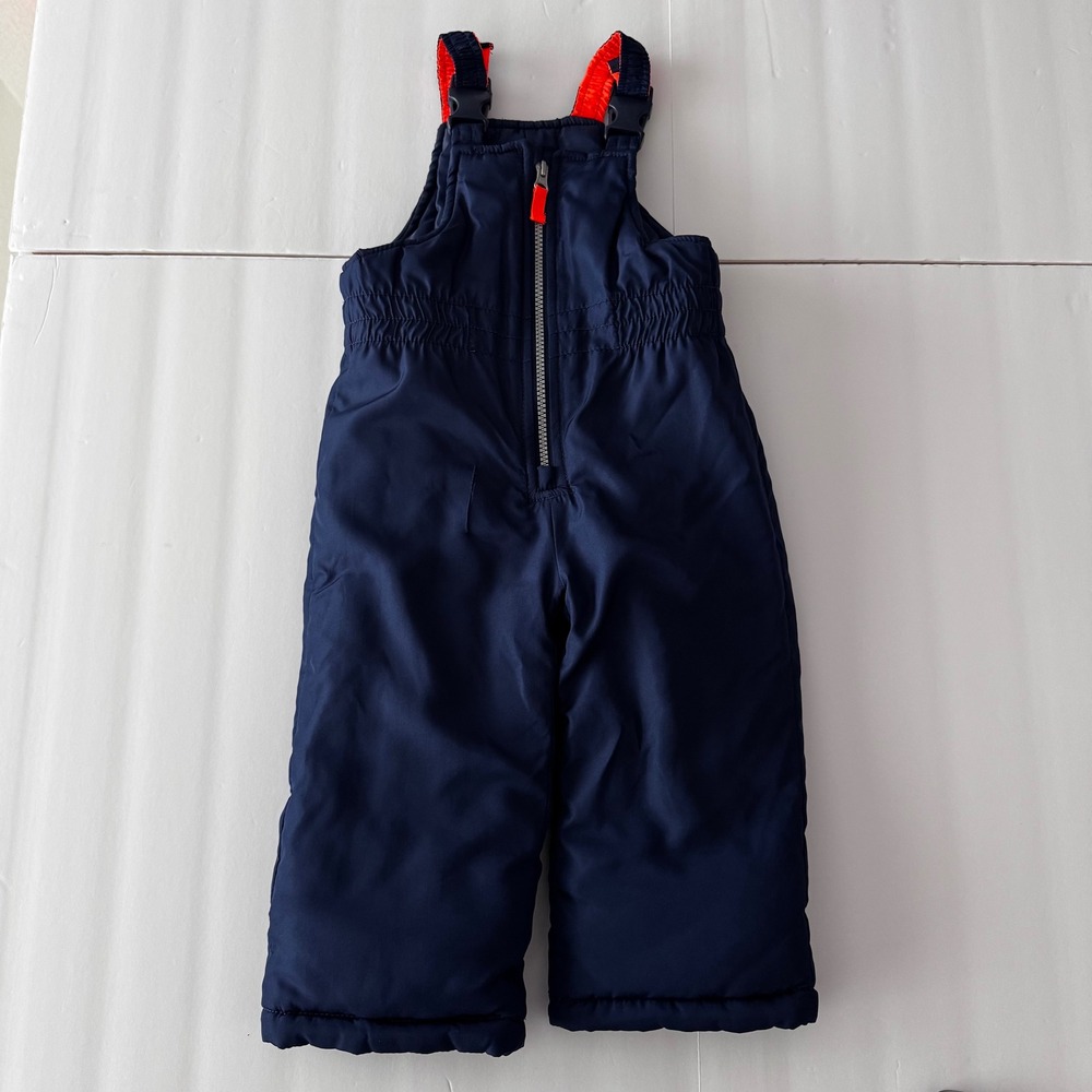 Carters Kids Navy Blue Insulated Snow Bibs Overalls 24M Winter Gear